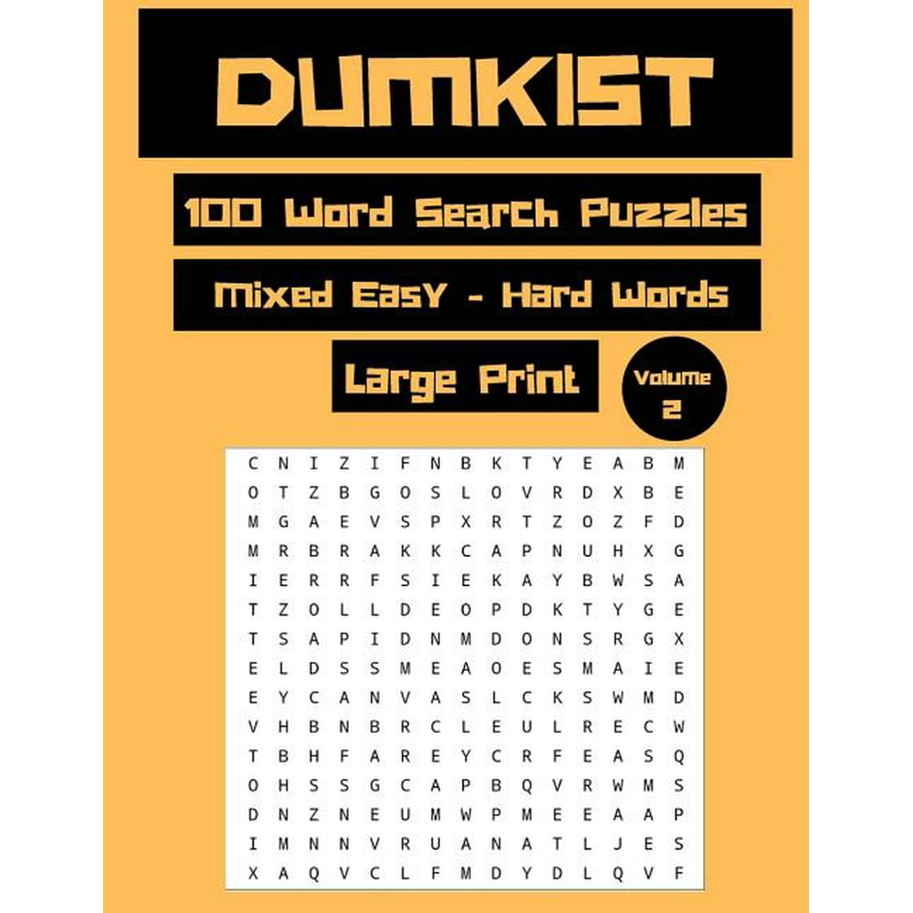 dumkist 100 word search puzzles mixed easy hard words large print