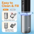 thumbnail image 3 of 1 Water flosser, travel water flosser stick, cordless mini water cleaning stick, collapsible water tank, 7 waterproof flossing stick, suitable for braces and sensitive teeth care, black, 3 of 4