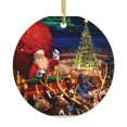 thumbnail image 1 of Adornos navideños colgantes para árbol de Navidad - Adornos navideños colgantes de cerámica - Ideas para regalar adornos navideños, 1 of 8