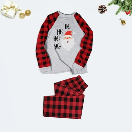 

Cinmonia Matching Family Pajamas Sets Christmas Sleepwear Plaid Printed Long Sleeve