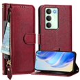 thumbnail image 1 of FOXDOCK Funda Tipo Cartera para Tecno Camon 40 Premier Cuero PU con Cremallera y Correa de Muñeca, Ranuras para Tarjetas, Soporte Plegable, Cierre Magnético, 1 of 5
