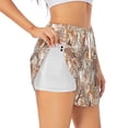 thumbnail image 3 of Lsque Woodland Animals in Neutral Tones Printed Women's Running Shorts with Liner Pockets,Elastic Quick Dry Workout Athletic Gym Yoga Shorts,Womens High Waist Shorts-Small, 3 of 9