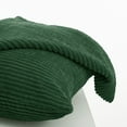 thumbnail image 6 of Deconovo Decorative Throw Pillow Cover Set of 2 Solid Cushion Covers Corduroy Pillowcase for Chair Bench Dark Green 16 x 16 inch, 6 of 6