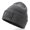 Dark Charcoal Grey, variant on Large Area Flag Embroidered Knit Beanie, Unisex Soft Stretchy Warm Winter Hat for Men & Women