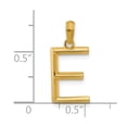 thumbnail image 5 of Diamond2Deal 14K Yellow Gold Fancy Letter E Pendant for Women (L- 0.66 inch), 5 of 6