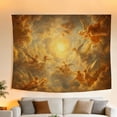 thumbnail image 5 of FLASHLUMI 60"x40" Angels in the Sky Tapestry, Renaissance Style Celestial Wall Hanging with Golden Clouds, Vintage Religious Aesthetic Tapestry for Bedroom Living Room Dorm Decor, 5 of 8
