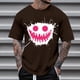 thumbnail image 1 of Blusas y camisas de manga corta con cuello redondo para hombre, blusas casuales de verano a la moda con cuello redondo y estampado para hombre., 1 of 4