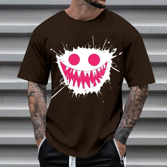 Men's Graphic Tees Printed Casual Summer Tee Tops Short Sleeve T-Shirts Fashion Tees