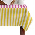 thumbnail image 4 of Colorful Stripe Table Cloth Waterproof Tablecloths, Modern Pink Purple Yellow Vertical Striped Tablecloth Dining Table Cover for Kitchen Party Tabletop Outdoor, Rectangle Tablecloth 60x84 Inch, 4 of 9
