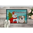 thumbnail image 2 of Carolines Treasures BB1839MAT Snowman With English Bulldog Indoor & Outdoor Mat- 18 x 27 in., 2 of 2