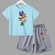 thumbnail image 3 of Conjunto de 2 piezas de camiseta y pantalones cortos de manga corta para niños y adolescentes de verano 2024, divertido juego de lucha, Anime, Cosplay, ropa de algodón para niños y bebés, 3 of 5