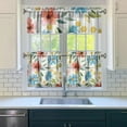 thumbnail image 3 of Vintage Blooming Curtains 24 Inch - 3 Panel Rustic Farmhouse Set with Wildflowers, Boho Chic Kitchen Window Drapes, 3 of 6