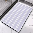 thumbnail image 4 of Machine-Washable Checkered Bath Mat - Long Bathroom Runner Rug, 20x32 inches, Non-Slip, Soft Microfiber, Water-Absorbent., 4 of 5