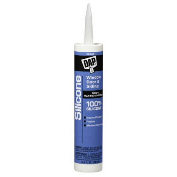 Dap 08641 Window & Door 100% Silicone Rubber Sealant, 9.8 Oz, Clear, Each