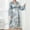 9-Blue, variant on SELONE Womens Robe Pajamas for Women Robe Long Sleeve Loose Fit Fashion Printed Nightgown Tops Blouse Home Wear Towel Robe Spa Robe Fluffy Robe for Valentines Day Anniversary Wedding Honeymoon Blue XL