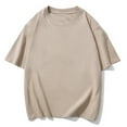 thumbnail image 3 of MNCEKFOD T Shirts for Men Oversized Crew Neck Tshirts Large Size Round Shoulder Sleeve Tee Shirt for Men Khaki XL, 3 of 4