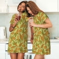 thumbnail image 4 of Logiee Corn Print Nightgowns for Women,Soft Short-Sleeved Lightweight Sleepwear, Loose Sleepshirts, 4 of 6