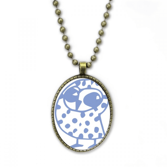 Cartoon Fronde Tilt Oiseau Protéger Animal Collier Chaîne Vintage Perle Pendentif Bijoux Collection