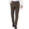 thumbnail image 1 of INSPIRE CHIC Vestidocuadros pahombre Pantalones de negocioscuadros ajustados con bolsillos marrón L, 1 of 6