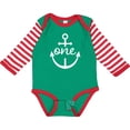 thumbnail image 3 of Inktastic 1st Birthday Anchor Nautical Boys or Girls Long Sleeve Baby Bodysuit, 3 of 5