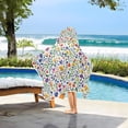 thumbnail image 3 of Yayeee Kids Hooded Towel with Hand Pockets Beach Soft Absorbent Bath Wrap 50 x 23.5 inch, Green Wildflower Pattern, 3 of 5