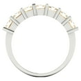 thumbnail image 5 of 2.03 ct Brilliant Princess Cut Natural Morganite 18K White Gold Eternity Band SZ 4.25, 5 of 6
