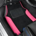 thumbnail image 3 of BDK Hot Pink Carpet - Two-Tone Faux Leather Automotive Floor Mats, Included Anti-Slip Features and Built-in Heel Pad, Stylish Floor Mats for Cars Truck Van SUV, 3 of 8