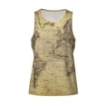 thumbnail image 4 of Xecao Vintage World Map Men's Tank Top Workout Quick Dry Sleeveless Gym Jogging Muscle Shirts Summer Swim Beach Tops, 4 of 9