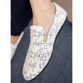 thumbnail image 2 of Men Line Slip On Loafers Black And White Casual Loafers Fashion Mule Loafers, 2 of 4
