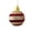 Gold 2, variant on Striped Christmas Ball Ornament, 3.4x3.1x3.1in Foam Hanging Decor, Elegant Red Gold Glossy Finish, for Christmas Tree Holiday Display