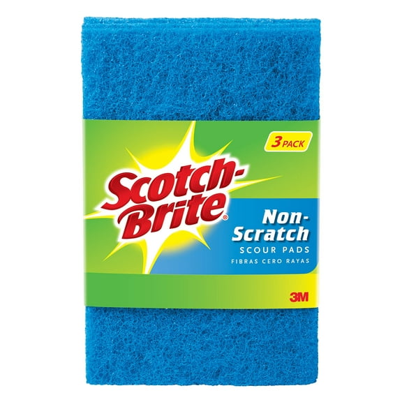 Scotch-brite 623-10 Multi-purpose Non-scratch Scour Pads, 3-pack