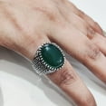 thumbnail image 4 of Green Onyx Mans Ring, Natural Green Onyx, December Birthstone, Silver Jewelry, 925 Silver Ring, Birthday Gift, Heavy Mens Ring, Arabic Design, Ottoman Style Ring, Christmas, Turkey Mens Signet Ring, 4 of 7