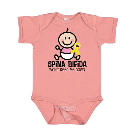 

Inktastic Spina Bifida Baby Girl Awareness Ribbon Gift Baby Girl Bodysuit