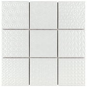 Somertile 11.625x11.625-inch Vitality White Porcelain Mosaic Floor and Wall Tile (Case of 5)