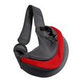 thumbnail image 1 of Pet Carrying Sling Breathable Large Zipper Opening Polyester Cat Puppy Shoulder Carrier Bag for Travel L Red, 1 of 1