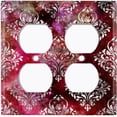 thumbnail image 5 of Metal Light Switch Plate Cover Elegant Red Gray Damask DAM054, 5 of 15