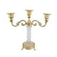 thumbnail image 5 of Candelabro de 3 brazos, elegante candelabro romántico de metal y cristal. Oro, 5 of 9
