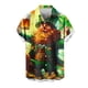 thumbnail image 2 of Blusa y camisa de manga corta con cuello vuelto para hombre, blusa informal de moda con cuello vuelto, blusa estampada de manga corta con botones, blusa de poliéster para hombre, 2 of 4