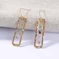 thumbnail image 2 of Opolski Vintage Women Shell Clear Rectangle Geometric Dangle Hook Earrings Jewelry Gift, 2 of 4