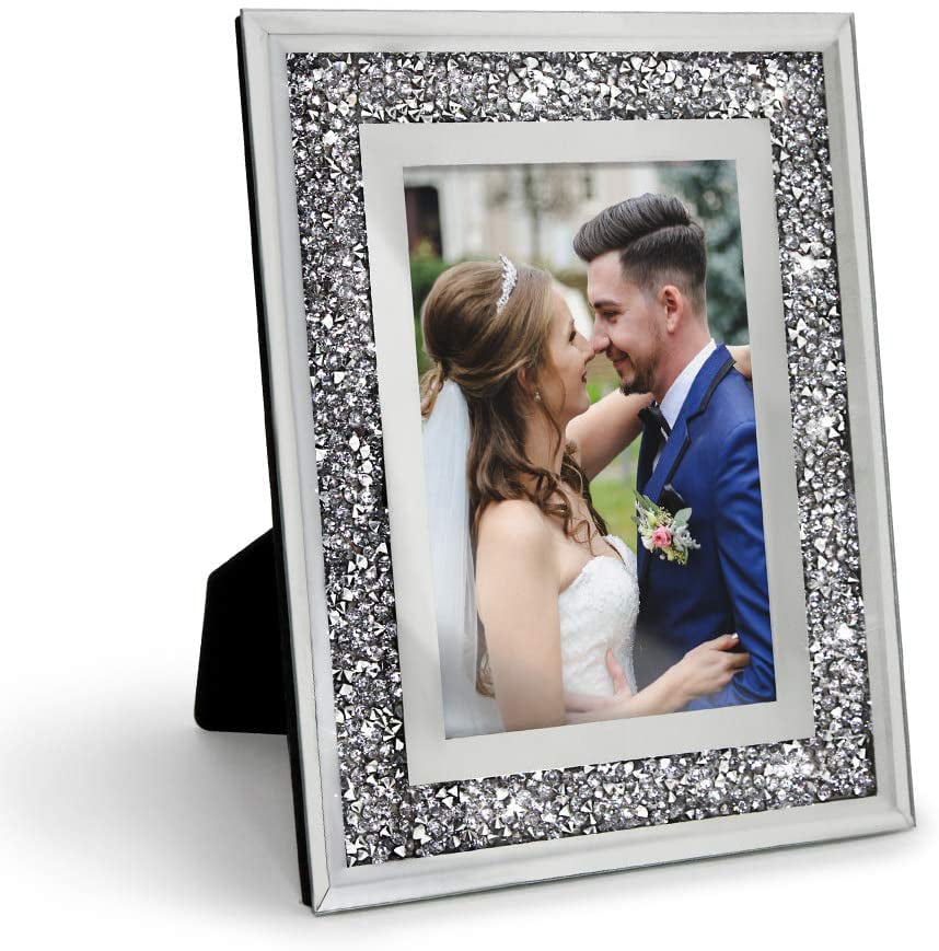 Sparkle Crushed Crystal Glitter Diamante Photo Frame Poster Frame 6X4Inch 