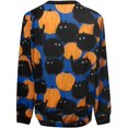 thumbnail image 4 of Chandail en Molleton Citrouille Chat pour Femmes Halloween Col Rond Pull Manches Longues Hauts Décontractés Amples, 4 of 5