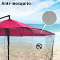 thumbnail image 4 of Topchances 7-10 ft Patio Umbrella Mosquito Net, Polyester Mesh Net Screen, Adjustable Universal Canopy Net with Sandbags and Zipper Door for Outdoor Umbrellas and Patio Tables (Black), 4 of 11