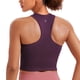 thumbnail image 1 of Top Corto Sin Costuras con Cuello Alto y Textura Acanalada CRZ YOGA Morado XX-S, 1 of 4
