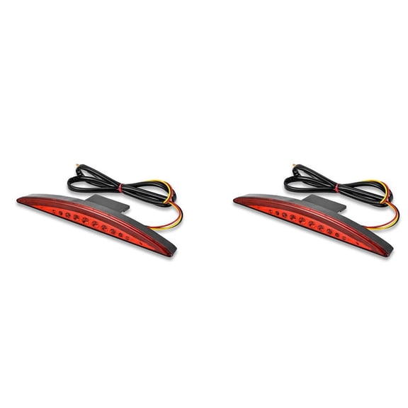 2X Motorcycle Tail Light LED Brake Light for Breakout EFI FXSB CVO 2013-2017 ,2 * Motorcycle Tail Light,Black&Red