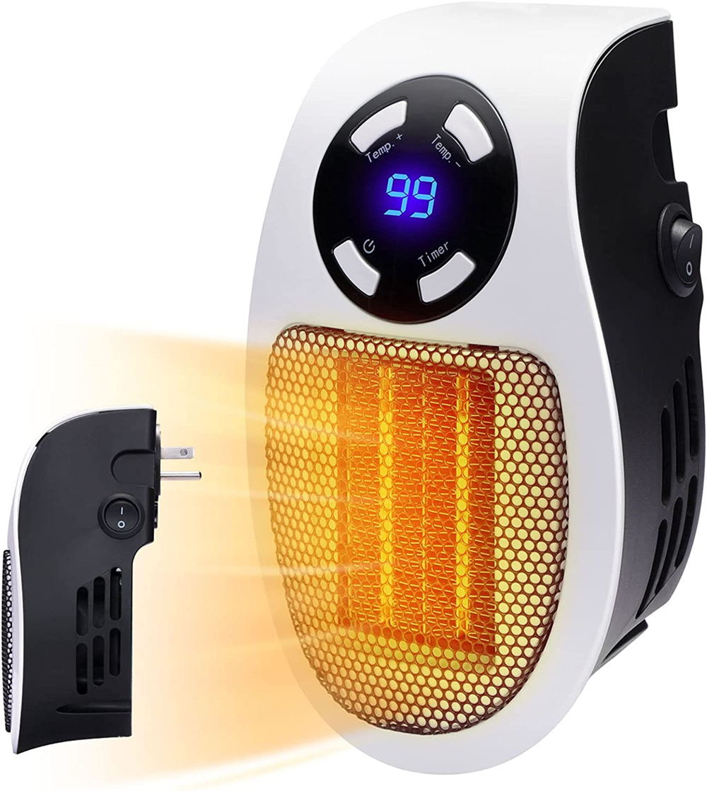 NOGIS 500W Smart Space Electric Fan Heater , Wall Outlet Electric Space