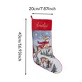 thumbnail image 3 of Personalized Christmas Stockings with Embroidered Name, 16.93 Inch Reindeer Jacquard Vintage Xmas Stocking with Soft Velvet for Fireplace Family Holiday Decor, 3 of 6