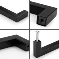 thumbnail image 5 of Probrico (paquete de 5 manijas de gabinete negras mate, orificio central de 10 pulgadas (256 mm), tiradores de cajones de acero inoxidable, herrajes cuadrados para gabinetes de cocina, 5 of 5