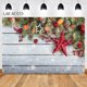 thumbnail image 1 of Telón de fondo de madera de Navidad, regalo de bola, tablones de corona de pino, tablero, fiesta de año nuevo, fondos fotográficos de bebé, sesión fotográfica, estudio fotográfico, 1 of 4