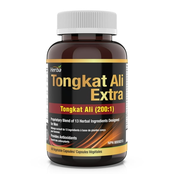 Herba Tongkat Ali Extrait – 60 Capsules 10 000 Mg Tongkat Ali Équivalent Racine Booster de Testostérone pour les Hommes