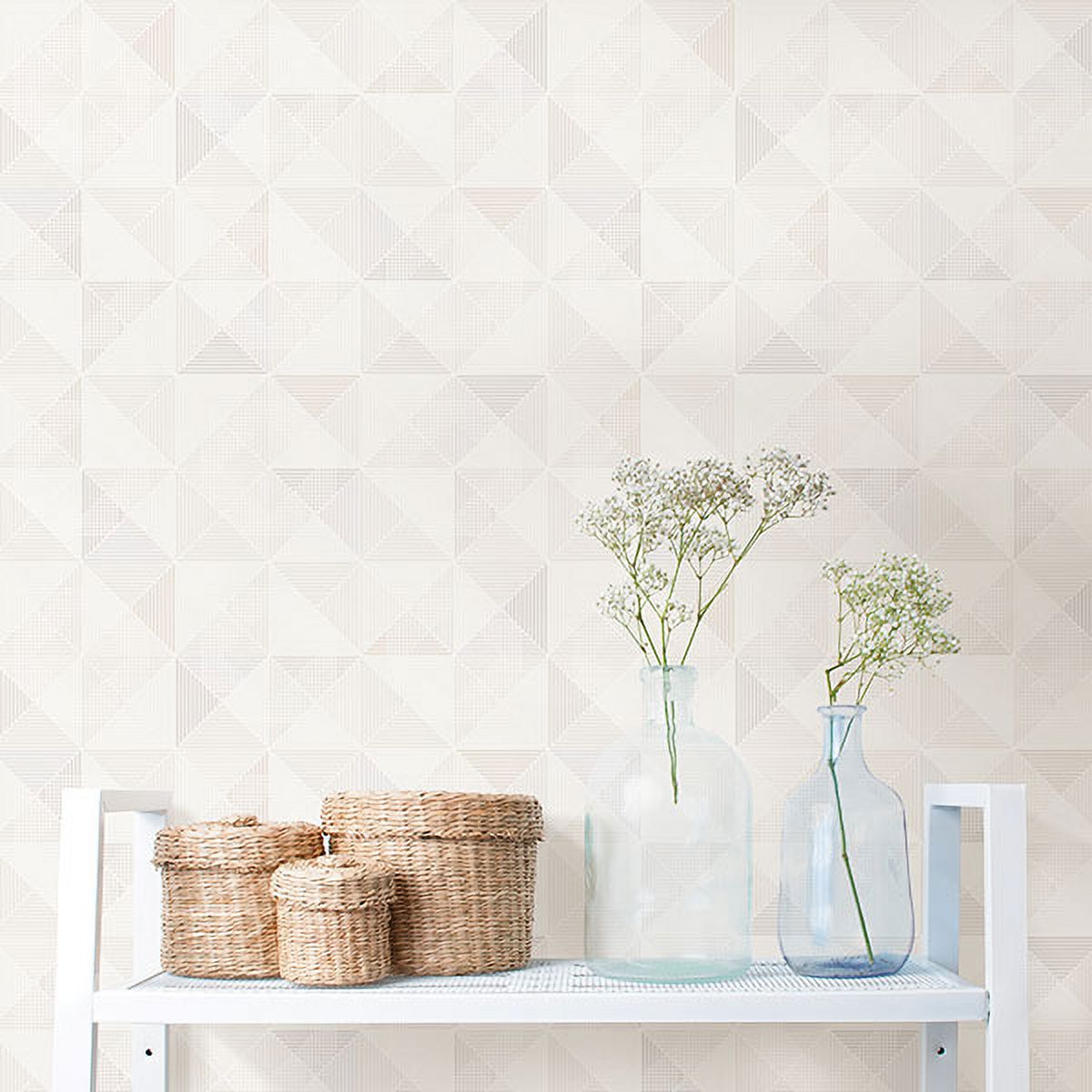 Eco Wallpaper Dabria Cream Geometric Wallpaper
